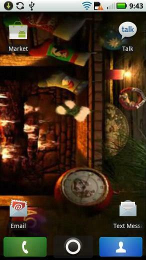 Santa Fireplace Live Wallpaper Screenshot