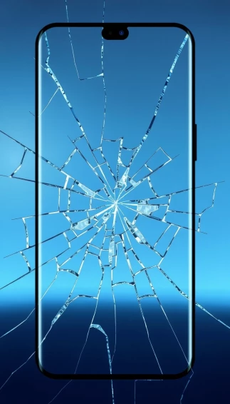 Cracked Phone Screen Wallpaper