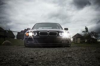 Image Bmw E38 Stance Black Sky Auto Front Headlights