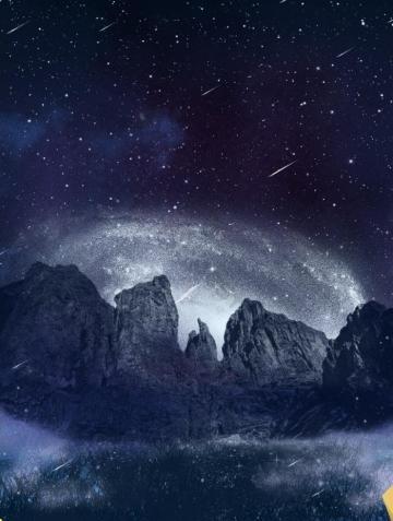 Original Drawing Wind Starry Night Sky Background Psd