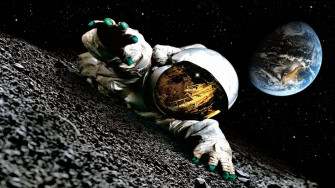 Astronaut On The Moon Wallpaper