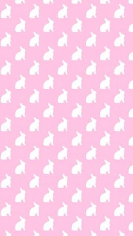 Easter Bunny iPhone Wallpaper Pink