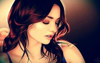 Drawing Art Miranda Kerr Model Beauty Girl Digital