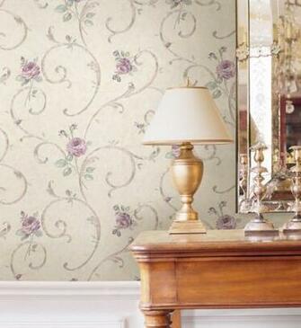 Lotus Lavender Floral Scroll Wallpaper From Satin Classics Ix