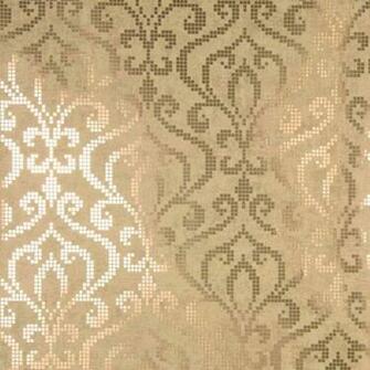Venus Brass Foil Mini Damask Wallpaper Bolt Contemporary
