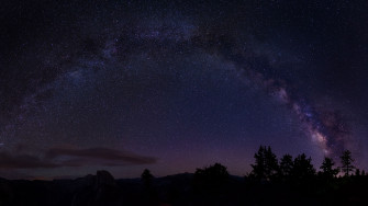 Wallpaper Id Starry Sky Trees Milky Way California