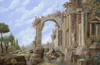 Roman Ruins By Guido Borelli