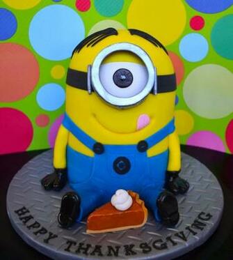 Happy Thanksgiving Minions Minion Cake