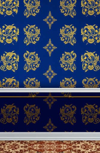 Royal Blue And Gold Wallpaper