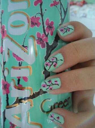 Arizona Iced Tea Background Ice Nails