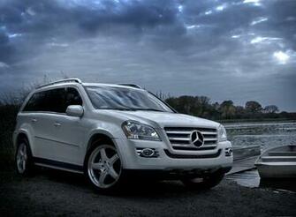 Wallpaper Mercedes Benz Gl Class Boat Clouds