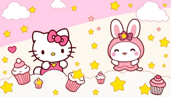 Hello Kitty And Cinnamoroll Wallpaper