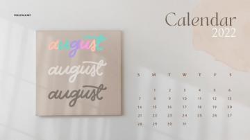 August Calendar Background HD Net