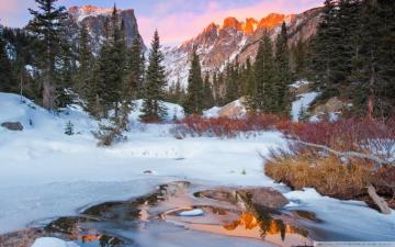 Winter In The Rockies Wallpaper On