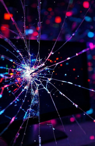 Broken Computer Screen Wallpaper