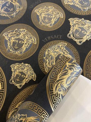 Versace Medusa Head Wallpaper Black Gold