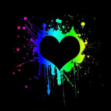 Black Heart iPad Wallpaper