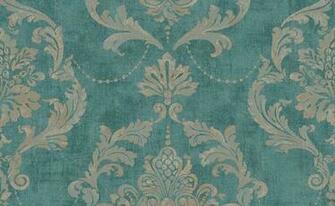 Teal Br31102 Damask Wallpaper Traditional