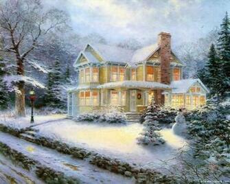 Thomas Kinkade Victorian Christmas Paintings