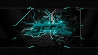 Geek Chip Circuit Board Neon Wallpaper Background