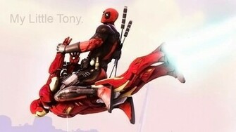 Iron Man Riding Funny Marvel Comics HD Wallpaper A83