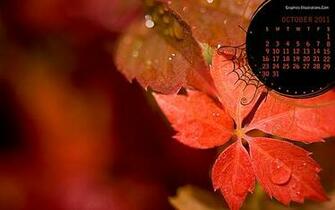 Graphics Illustrations October Desktop Calendar Wallpaper