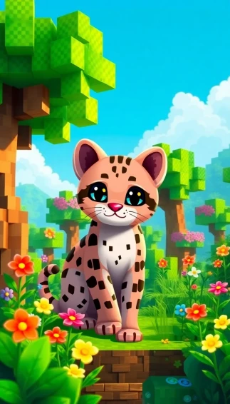 Minecraft Ocelot Wallpaper