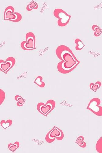 Pink Love Heart Background iPhone Wallpaper Background And Themes