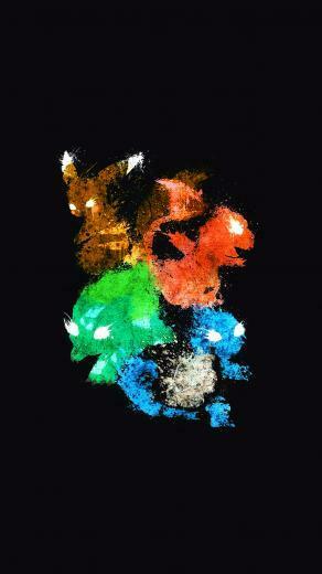 Pokemon Illustration Colorful Characters Android Wallpaper