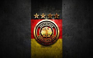 Wallpaper Germany National Football Team Golden Logo