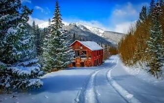 Christmas Cabin Wallpaper