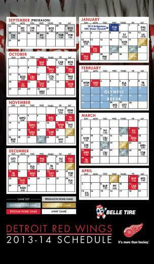 Detroit Red Wings Game Schedule