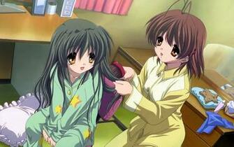 Cute Anime Sisters Wallpaper