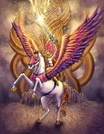She Ra And Swiftwind Colored By Ladyorange