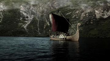 Viking Ship Wallpaper Top Background