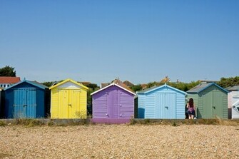Colorful Beach Huts 1920x1080p HD Travel Wallpaper