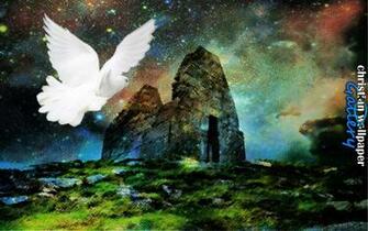 Paraclete Over Cosmic Church Ruins In Ink Churches Christian