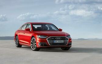 Wallpaper Audi A8 Front Red Sedan
