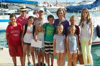 Queen Sofia Of Spain Is Pictured With Her Daughter Elena Duchess