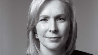 Kirsten Gillibrand Monochrome Serious Face Wallpaper