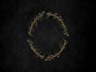 Lord Of The Rings Elvish Ring Black Background Wallpaperfool
