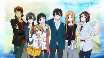 Wallpaper Sao Sword Art Online Asada Shino Yuuki Asuna Kirigaya