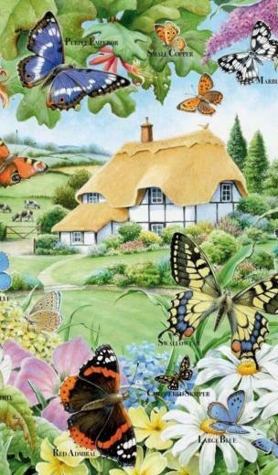 Butterfly Family Garden Galaxy Tab Wallpaper