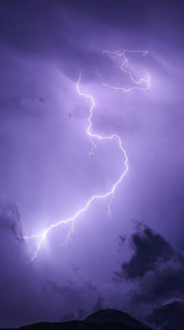 Purple Lightning Wallpaper iPhone Android Desktop Background