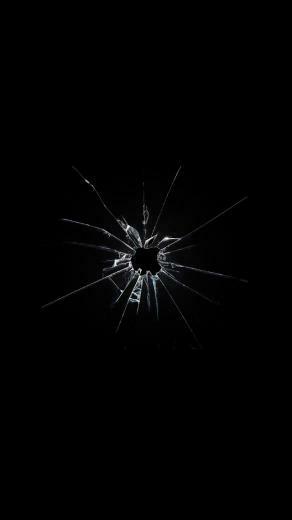 Bullet Hole In Glass Wallpaper iPhone