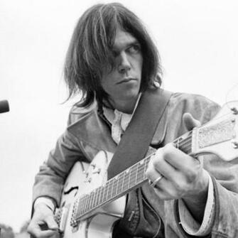 Wallpaper Neil Young Guitar Hair