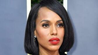 Kerry Washington Wore Her Natural Hair In A Sleek Bob At The