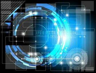 Blue Future Technology Ring Halo Information Glare