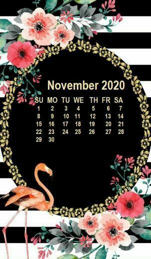 Monthly iPhone Calendar Wallpaper