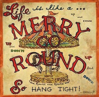 Life Is Like A Merry Go Round Wall Mural Contemporary Wallpaper